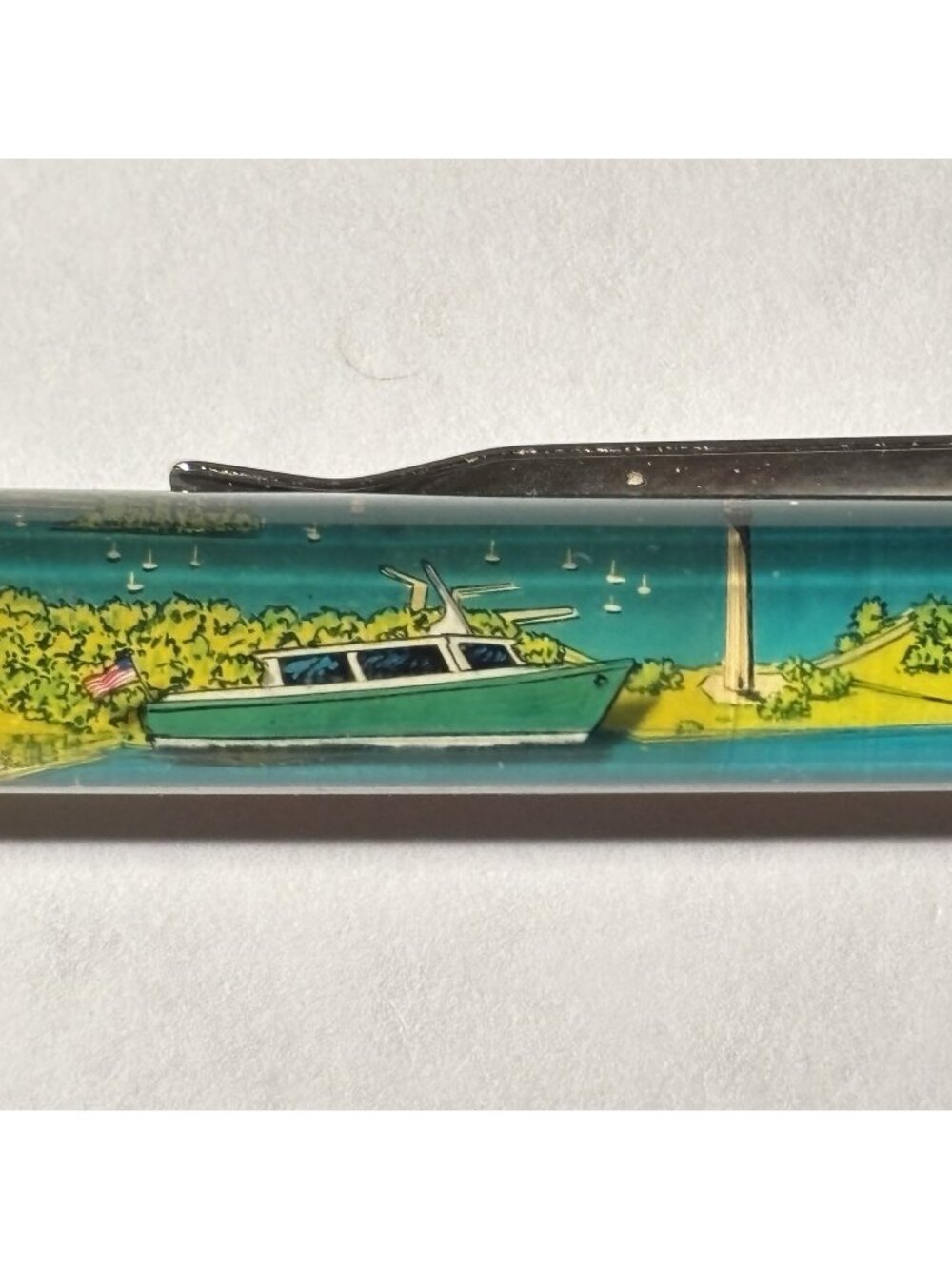Put in Bay Ohio Floaty Pen Boat Moves by Island Lighthouse Vintage Souvenir